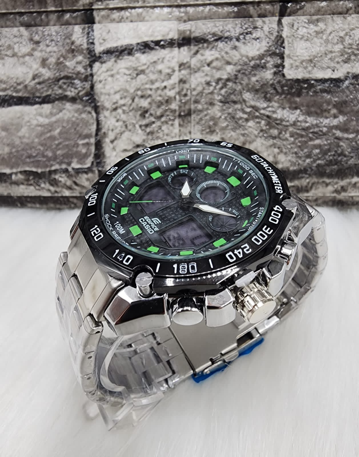 Reloj CASIO EDIFICE DOBLE HORA REPUJADO