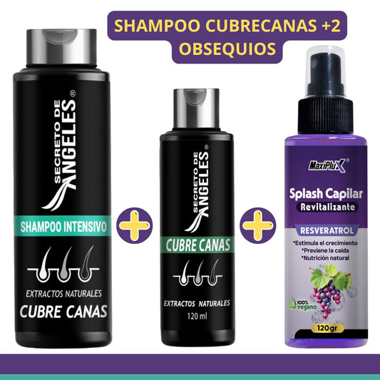 Cubre las canas en hasta 4 lavados – sin tintes, sin químicos agresivos.