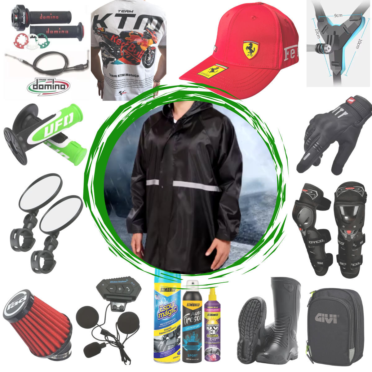 Impermeable completo lluvia moto bici sc