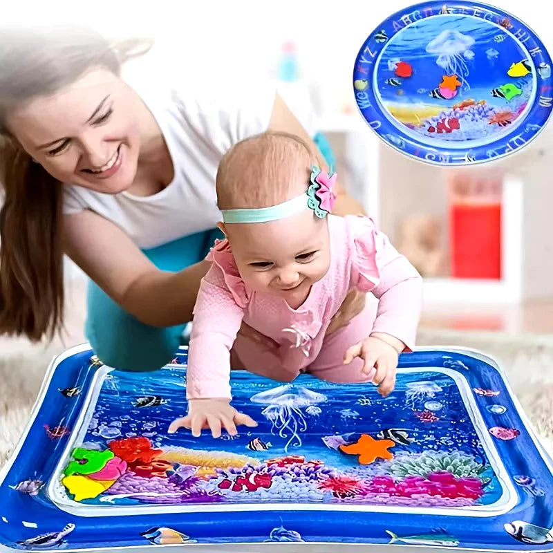 🌟 Alfombra Inflable de Agua para Bebés 🎉 ¡Diversión + Desarrollo para tu Pequeño!