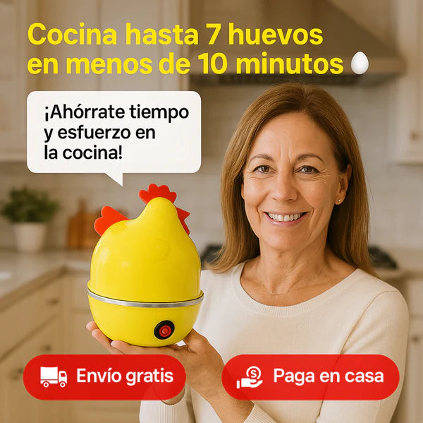 Hervidor de Huevos con Diseño de Gallina 🐔 – Rápido, Práctico y Divertido