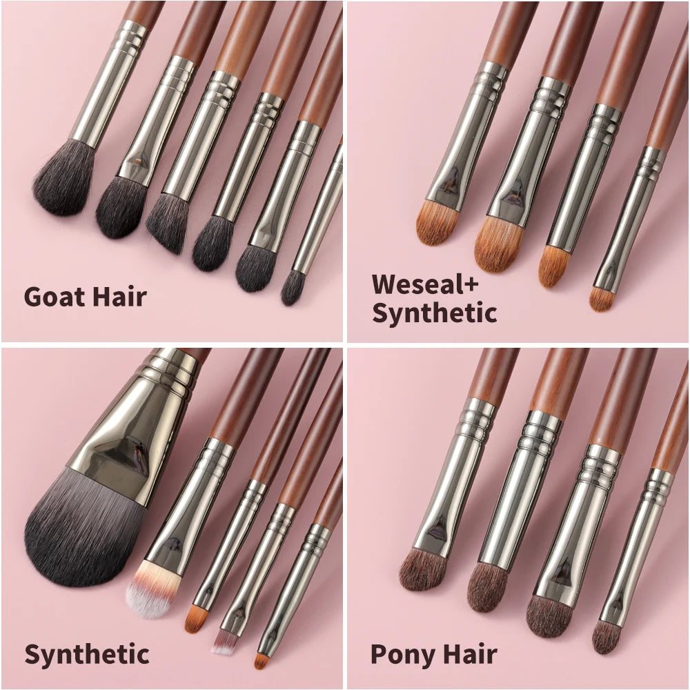 Conjunto de pincéis de maquiagem natural para Sombra