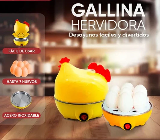 Hervidor de Huevos con Diseño de Gallina 🐔 – Rápido, Práctico y Divertido