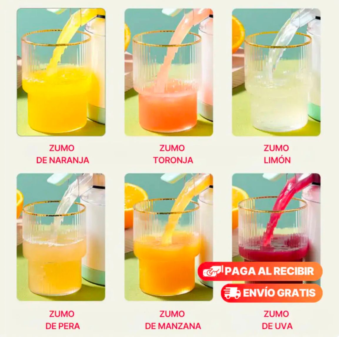 🍊 “Extractor de Frutas – Prepara jugos naturales en segundos