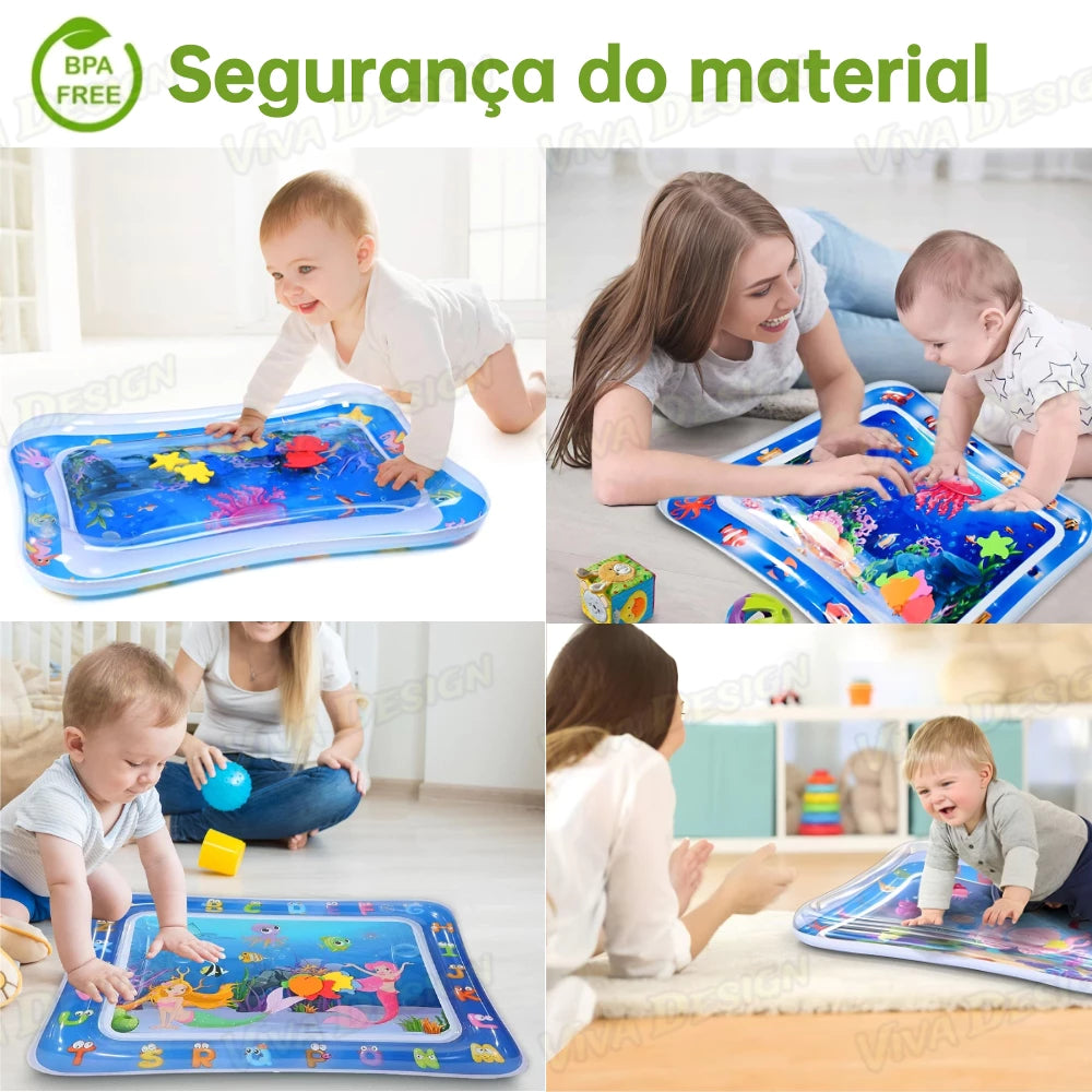 🌟 Alfombra Inflable de Agua para Bebés 🎉 ¡Diversión + Desarrollo para tu Pequeño!