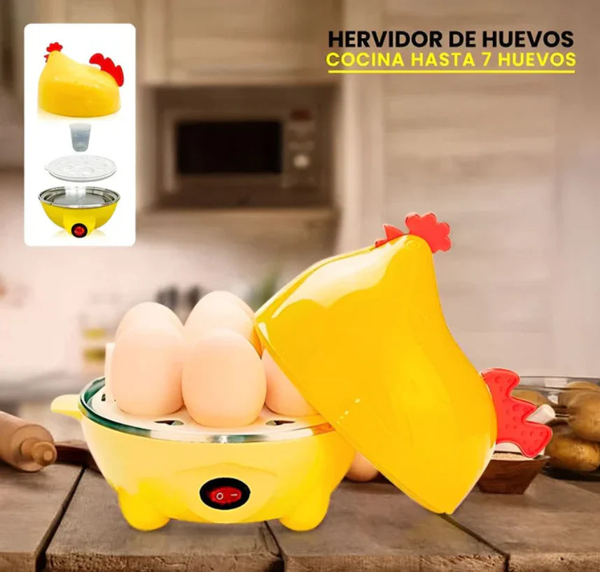 Hervidor de Huevos con Diseño de Gallina 🐔 – Rápido, Práctico y Divertido