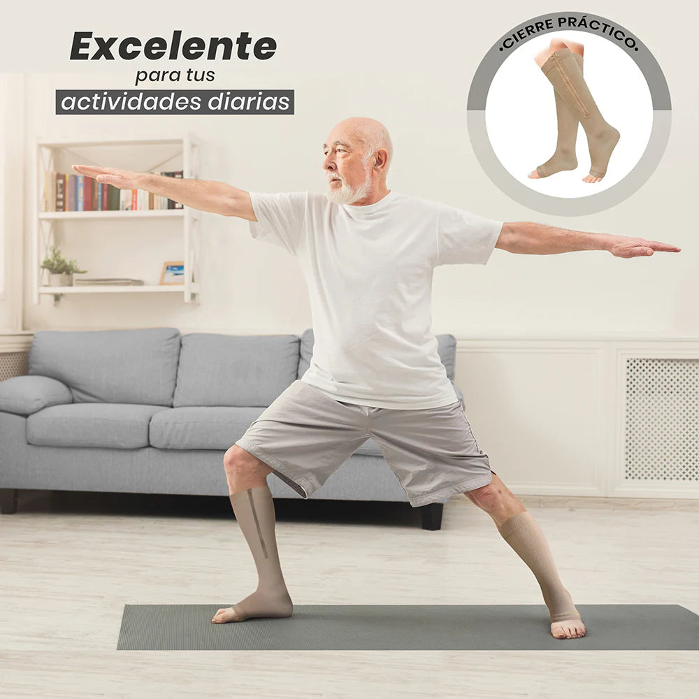 Calcetín de compresión premium con cremallera - ¡Di adiós a las varices y a la hinchazón!