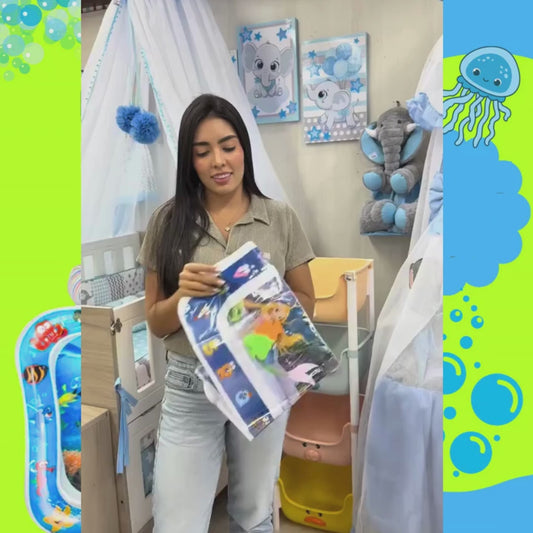 🌟 Alfombra Inflable de Agua para Bebés 🎉 ¡Diversión + Desarrollo para tu Pequeño!