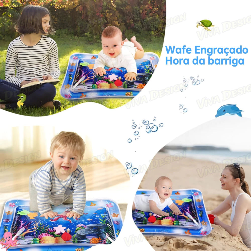 🌟 Alfombra Inflable de Agua para Bebés 🎉 ¡Diversión + Desarrollo para tu Pequeño!