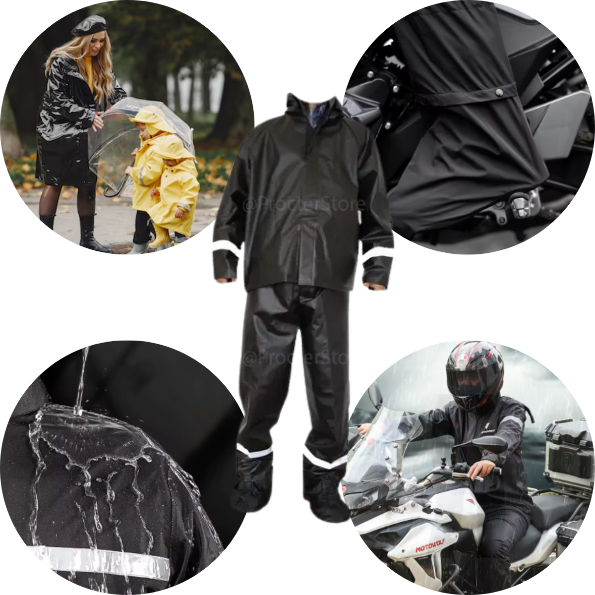Impermeable completo lluvia moto bici sc