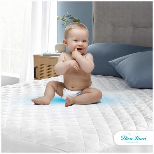 Protector de colchón Premium 100x190 - Algodón natural - protección y confort