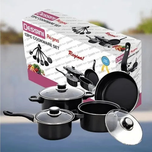 Juego de ollas y utensilios 13 piezas